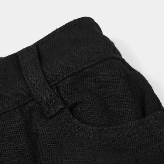 Infant Boys Denim Rigid Shorts Basic -BLACK