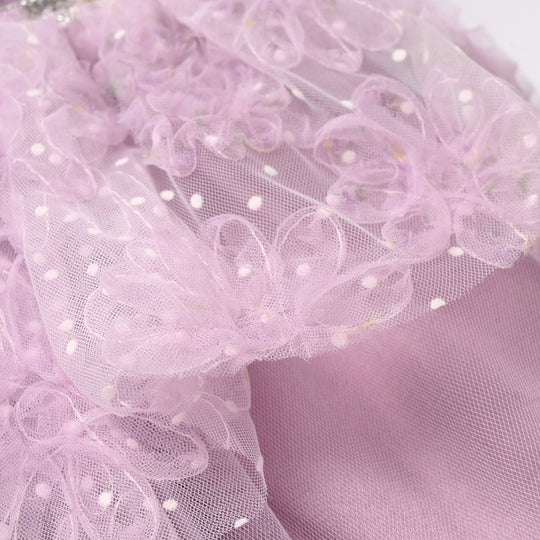 Infant Girls Net Fancy Frock - Purple