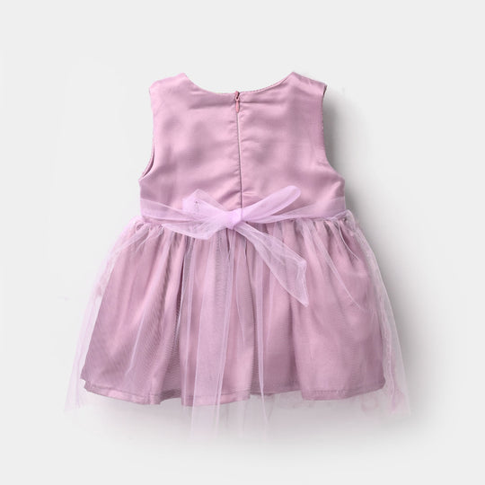 Infant Girls Net Fancy Frock - Purple