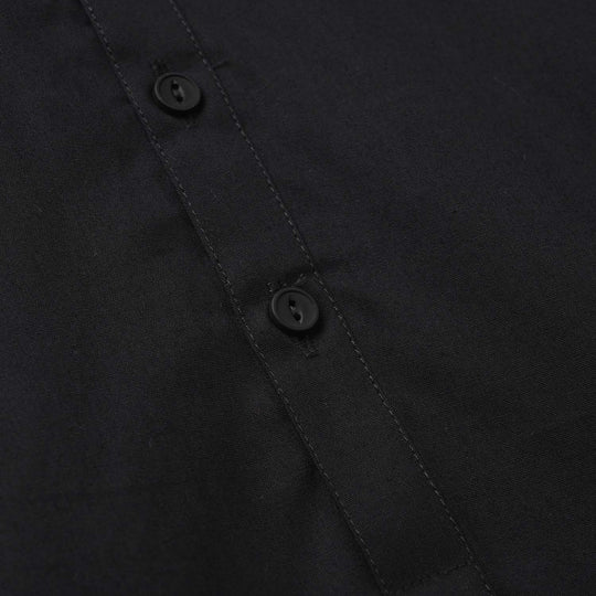 Boys Cotton Poplin Kurta Pajama - Black