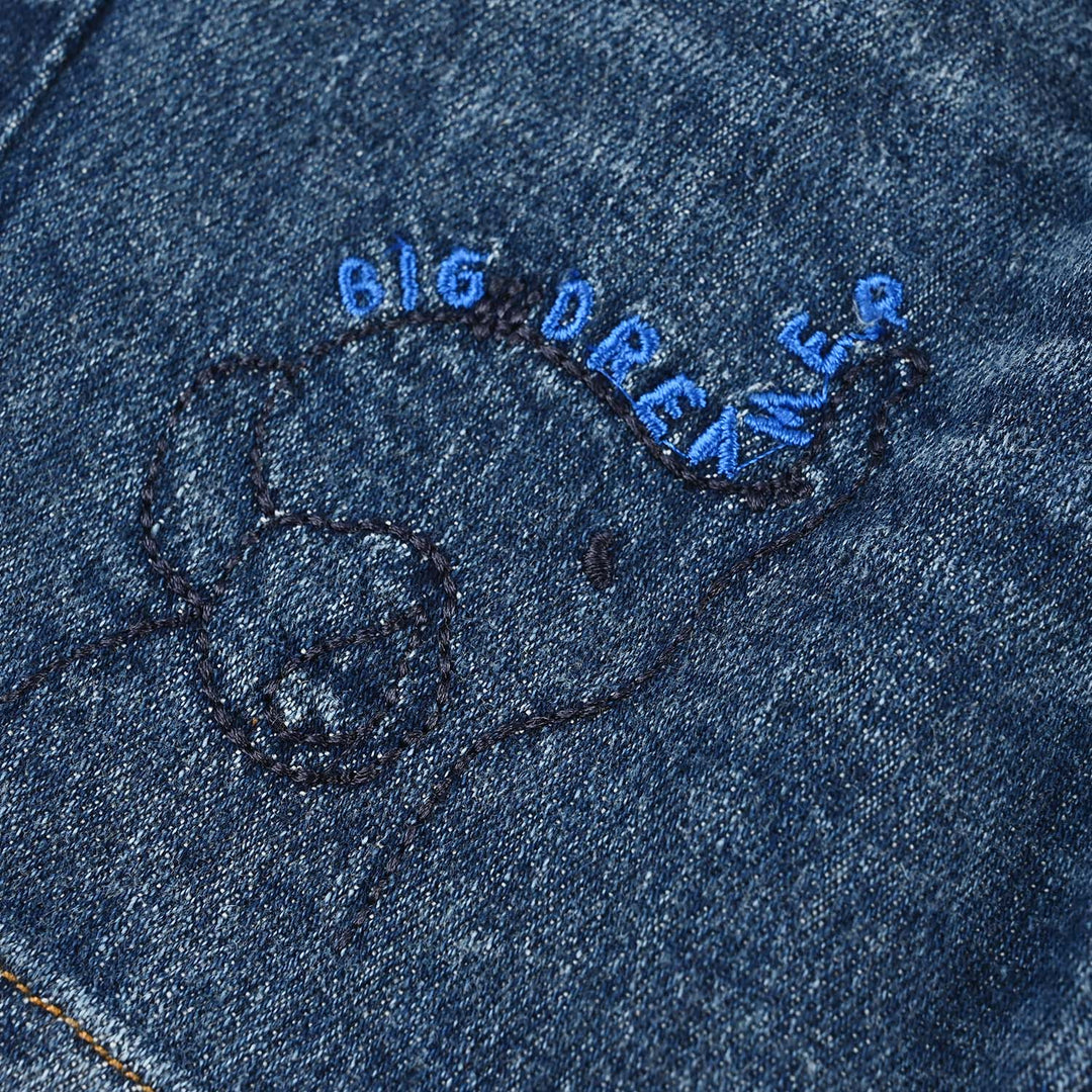 Infant Boys Denim Rigid Shorts (BIG DREAMER) - Mid Blue