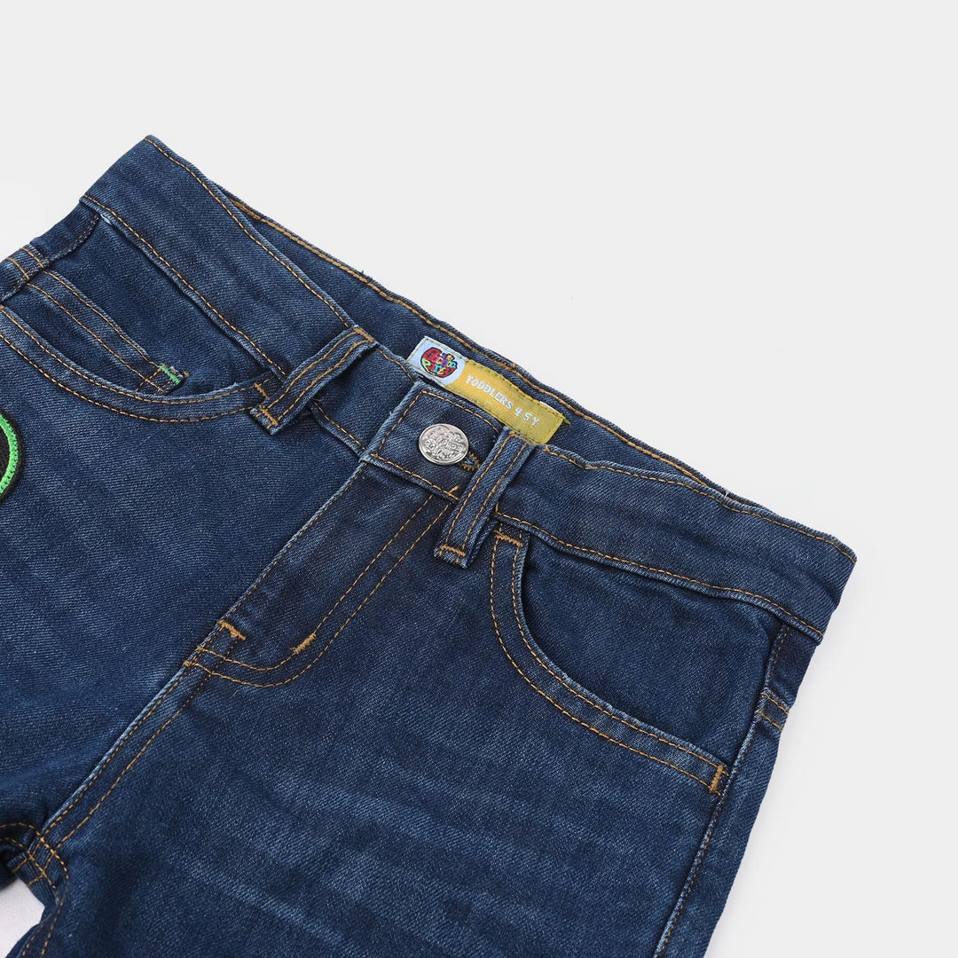Boys Denim Rigid Shorts (Character) - Dark Blue