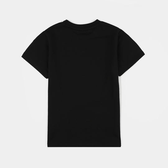 Boys PC Jersey Night Suit - Jet Black