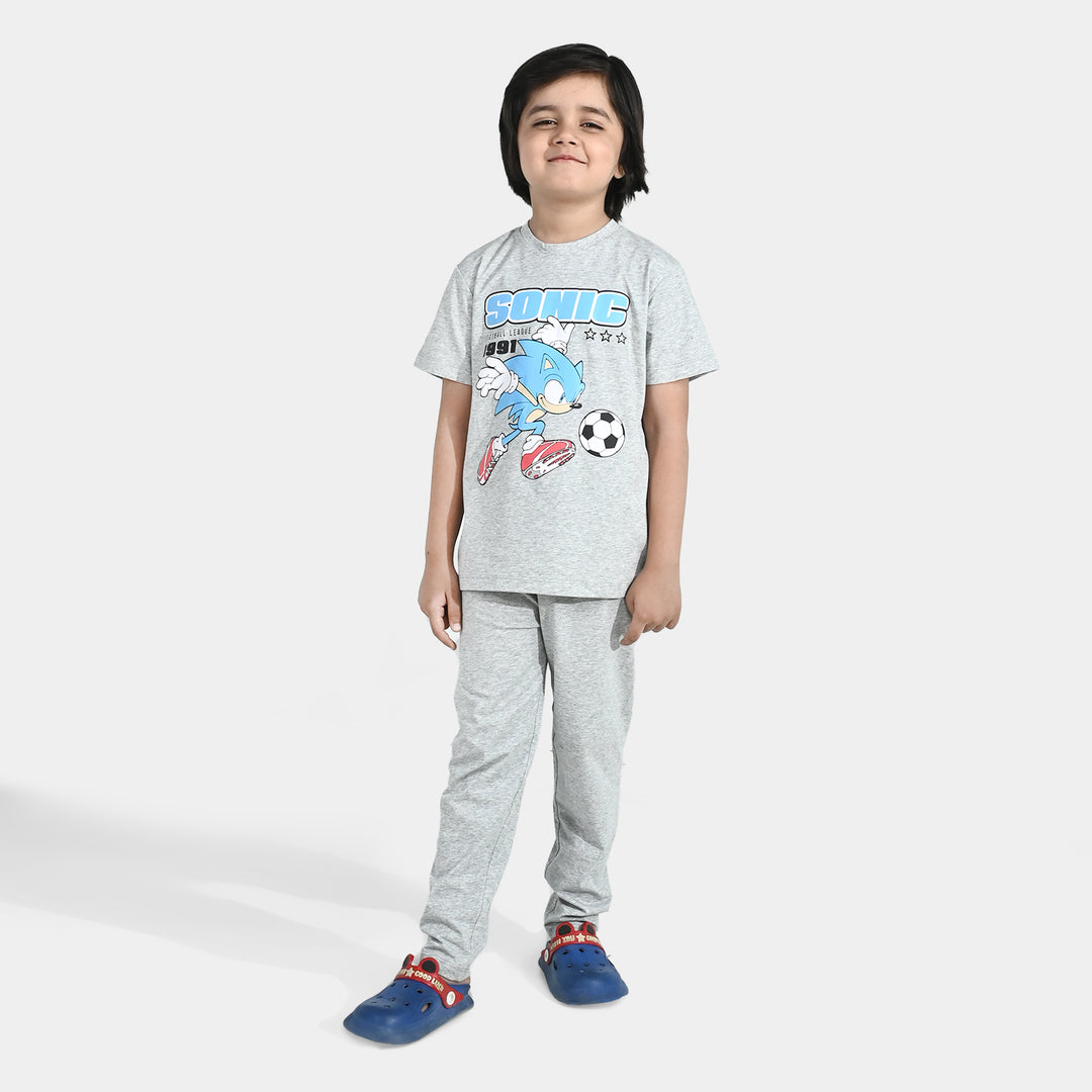 Boys PC Jersey Night Suit Character - Grey