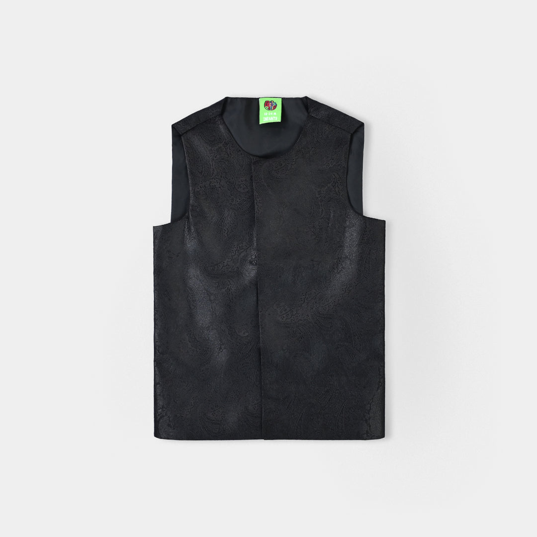 Infant Boys Poly Viscose 3 Piece Suit (Black Blended)