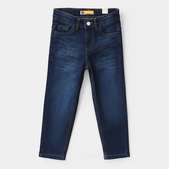 Boys Denim Viscose Pant Basic - Dark blue