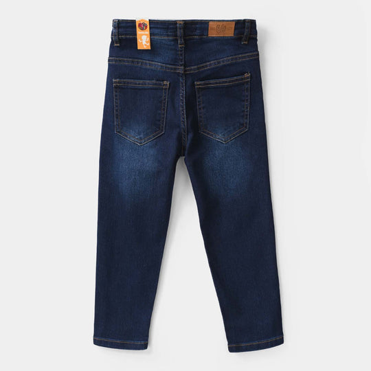 Boys Denim Viscose Pant Basic - Dark blue