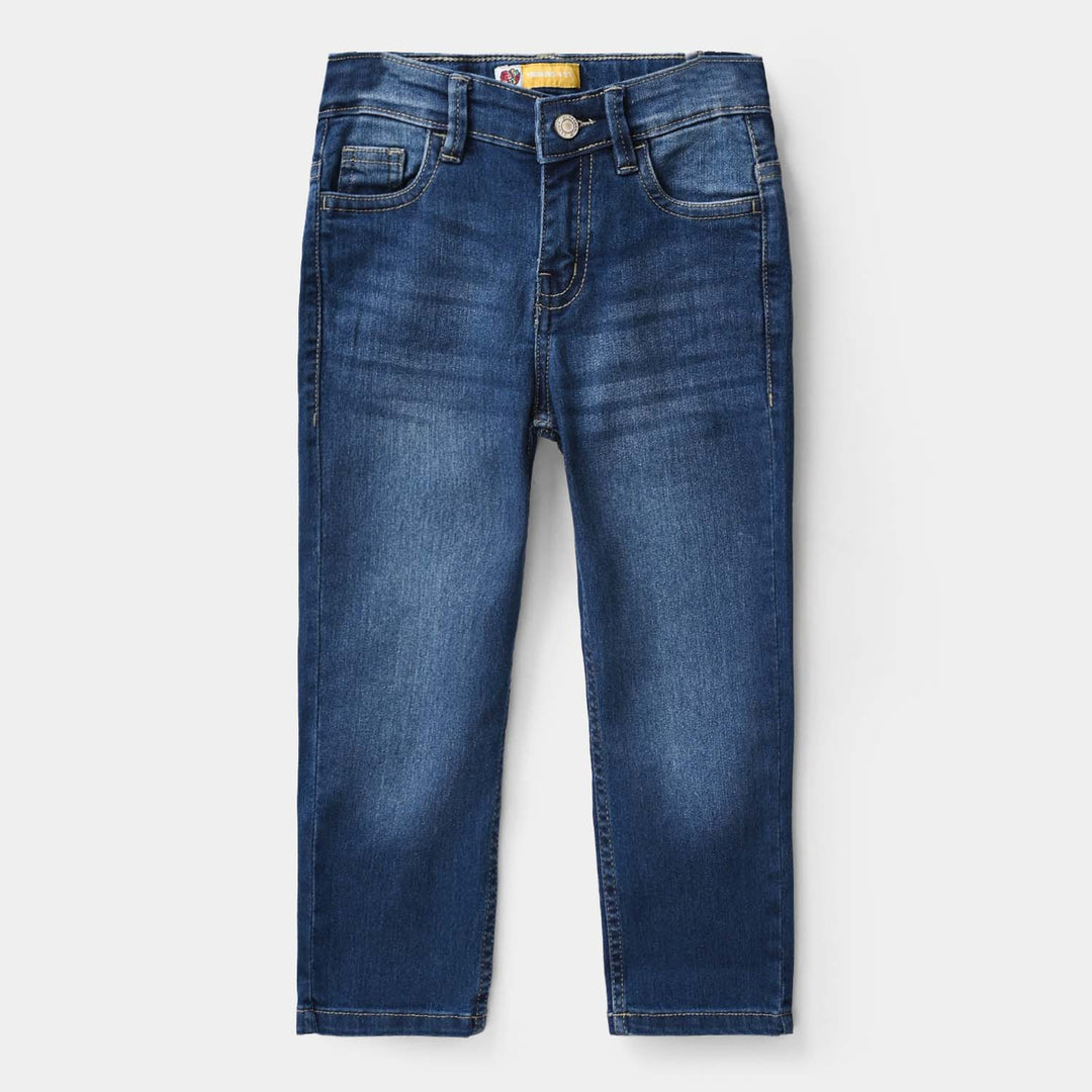 Boys Denim Viscose Pants Basic - Mid Blue