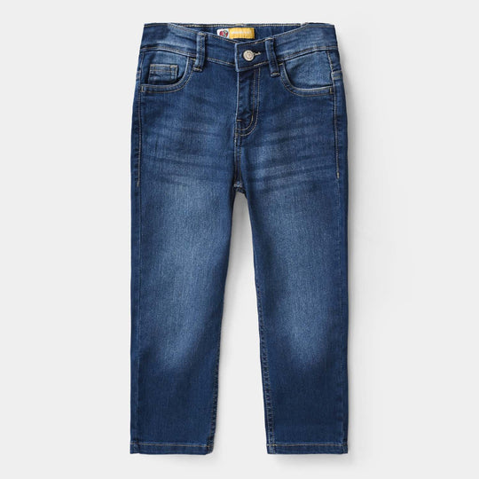 Boys Denim Viscose Pants Basic - Mid Blue