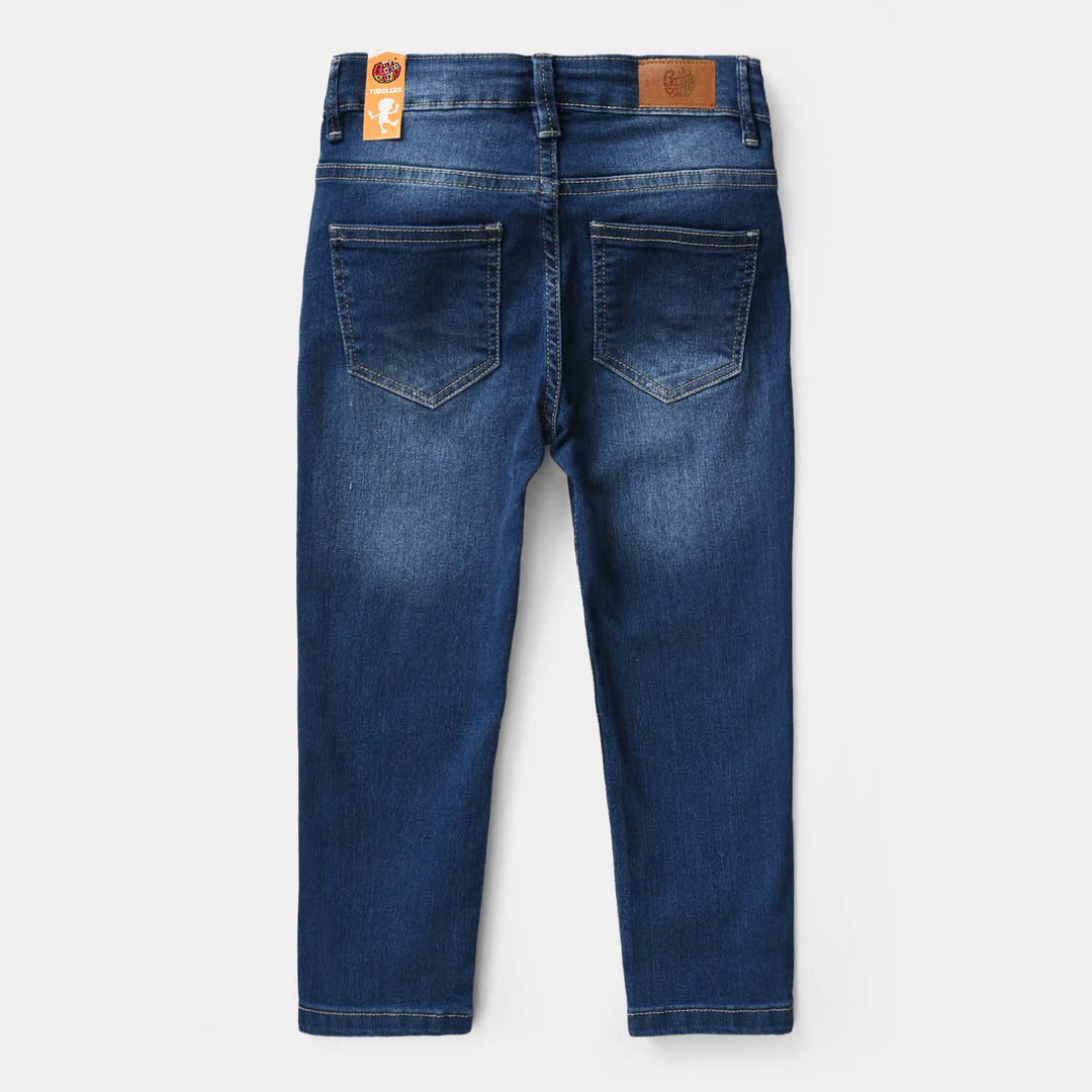 Boys Denim Viscose Pants Basic - Mid Blue