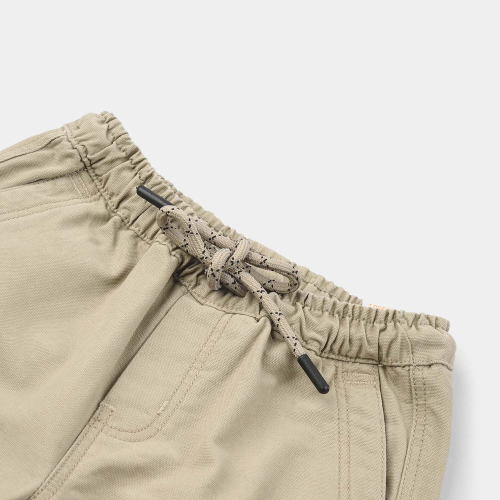Boys Cotton Twill Shorts - Brown