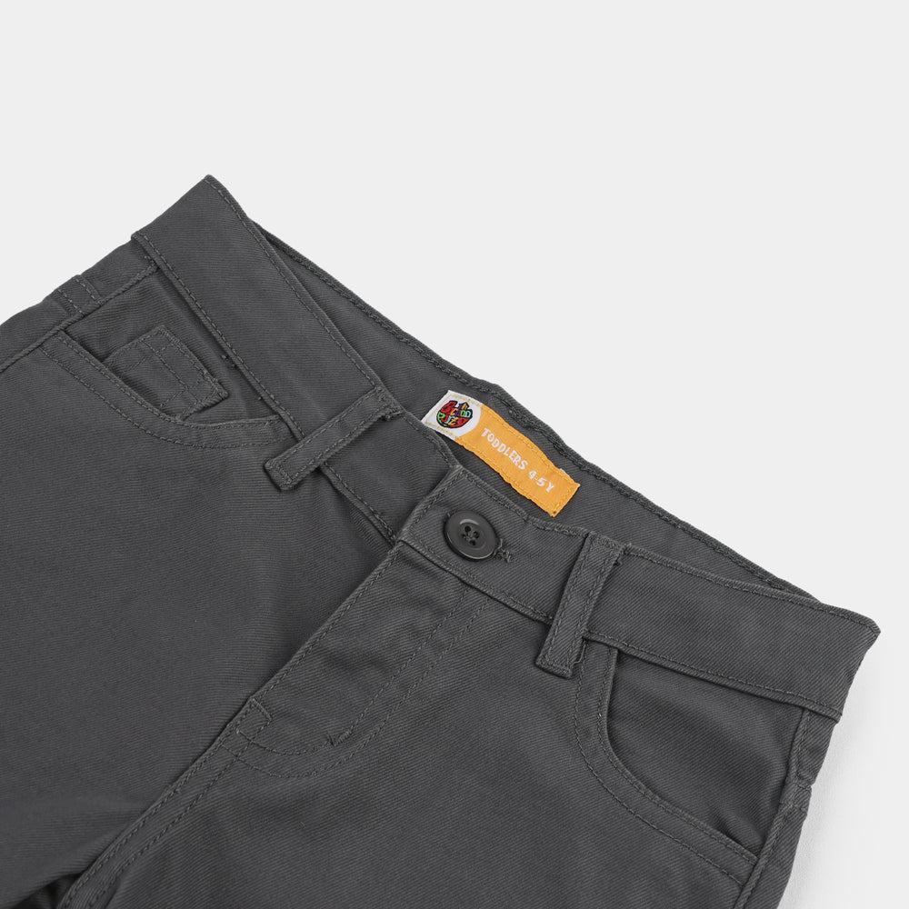 Boys Cotton Twill Shorts (Basic) - Grey