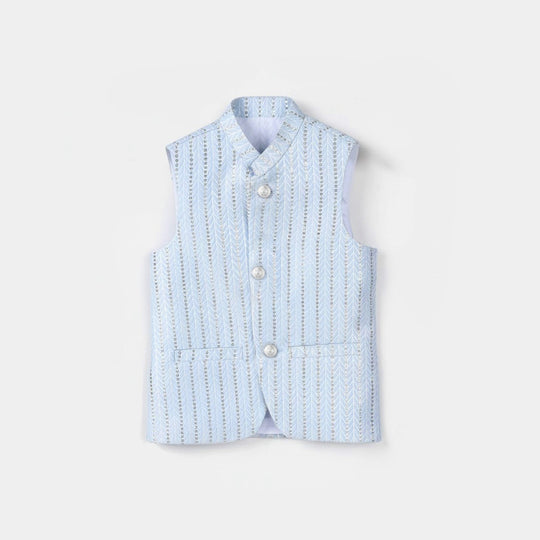 Infant Boys Poly Viscos Waistcoat - Blue