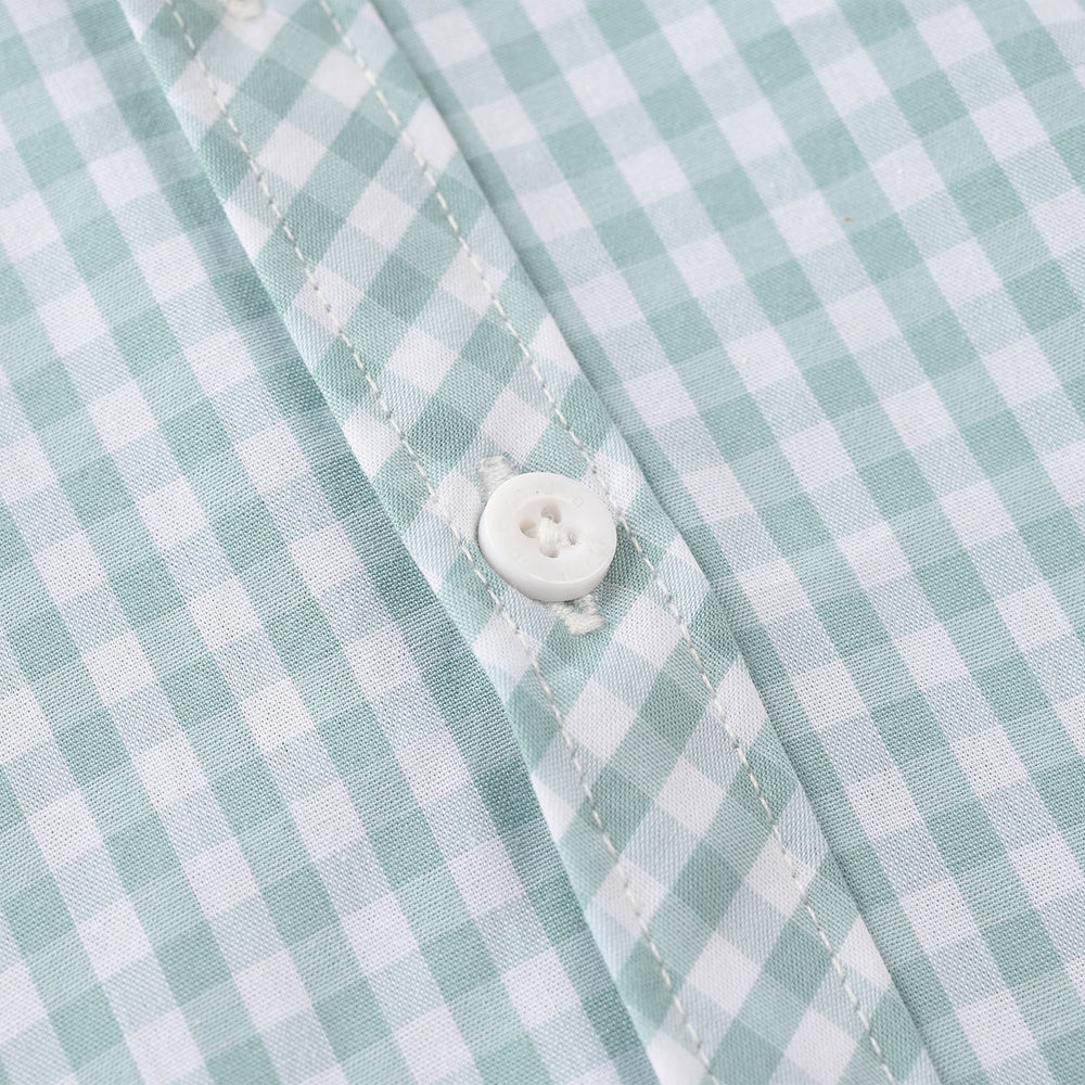 Infant Boys Yarn Dyed Shirt - Light Green