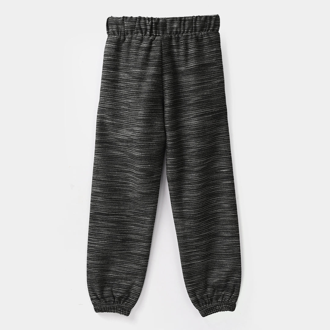 Boys Poly Cotton Jersey Pajama - Black