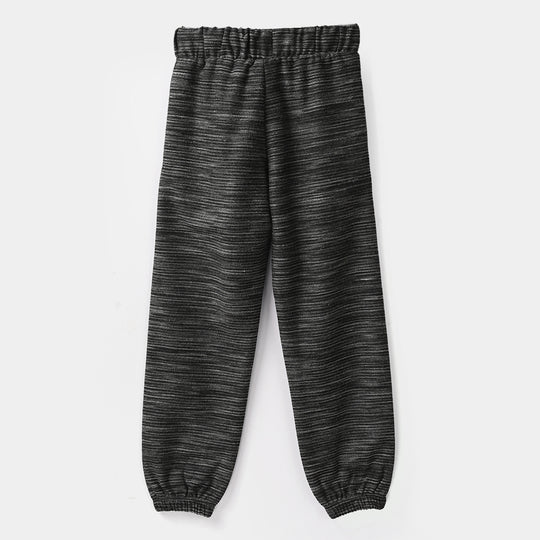 Boys Poly Cotton Jersey Pajama - Black