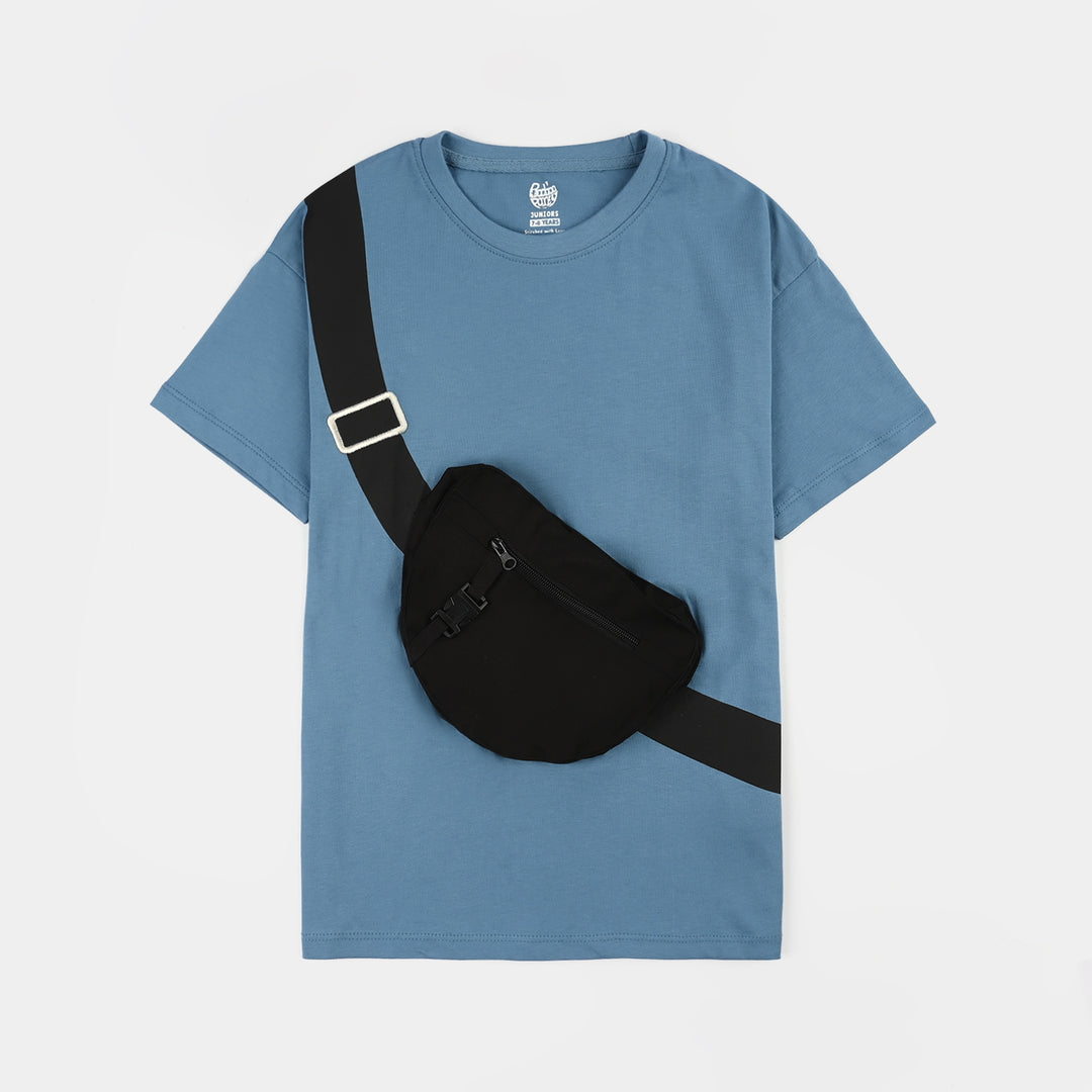 Boys Jersey/Terry T-Shirt (Bag) - Blue
