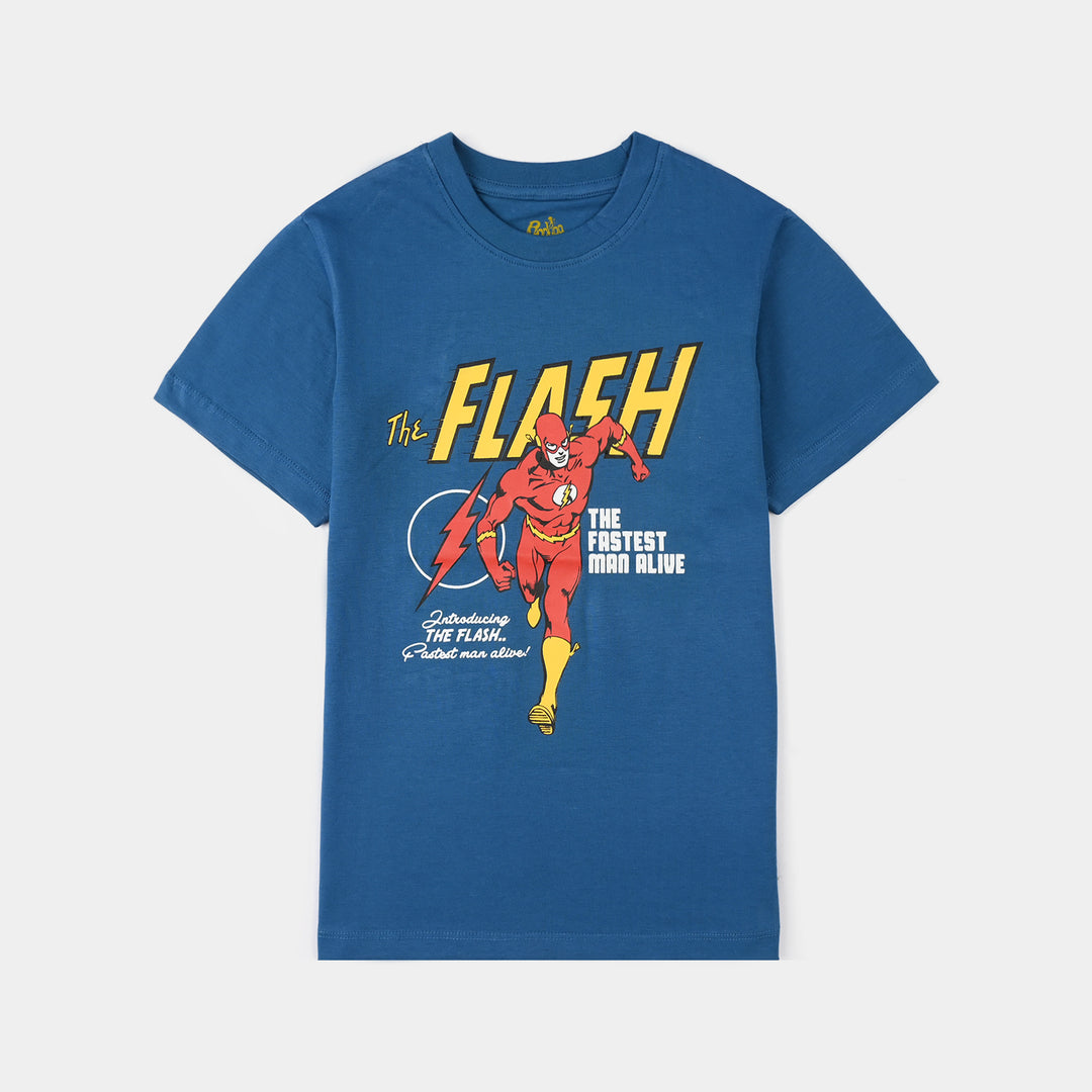 Boys Jersey/Terry T-Shirt - Blue