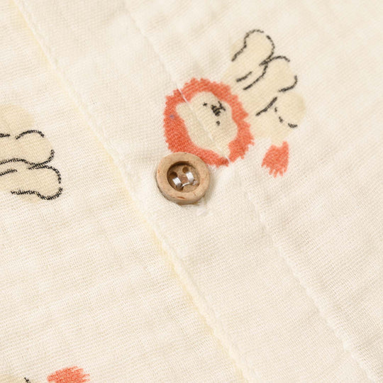 Infant Boys Woven Romper - Off White