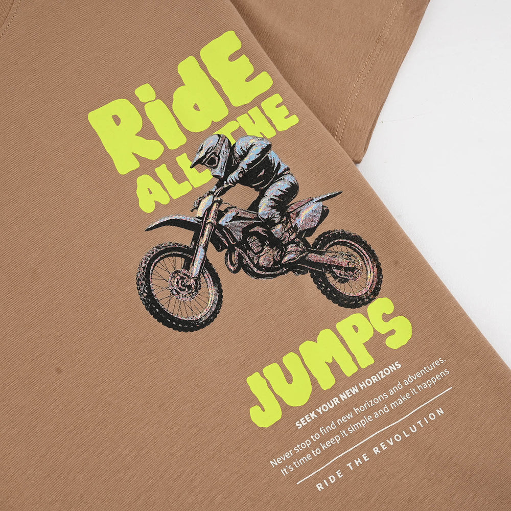 Boys Jersey Terry T-Shirt (Ride All the Jump)