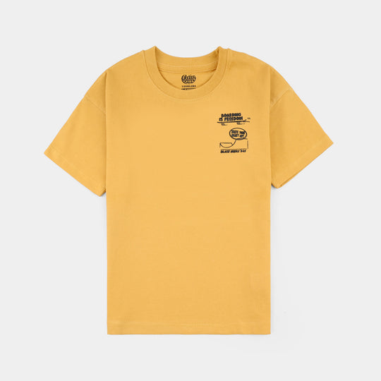 Boys Jersey/Terry T-Shirt (Boarding) – Yellow