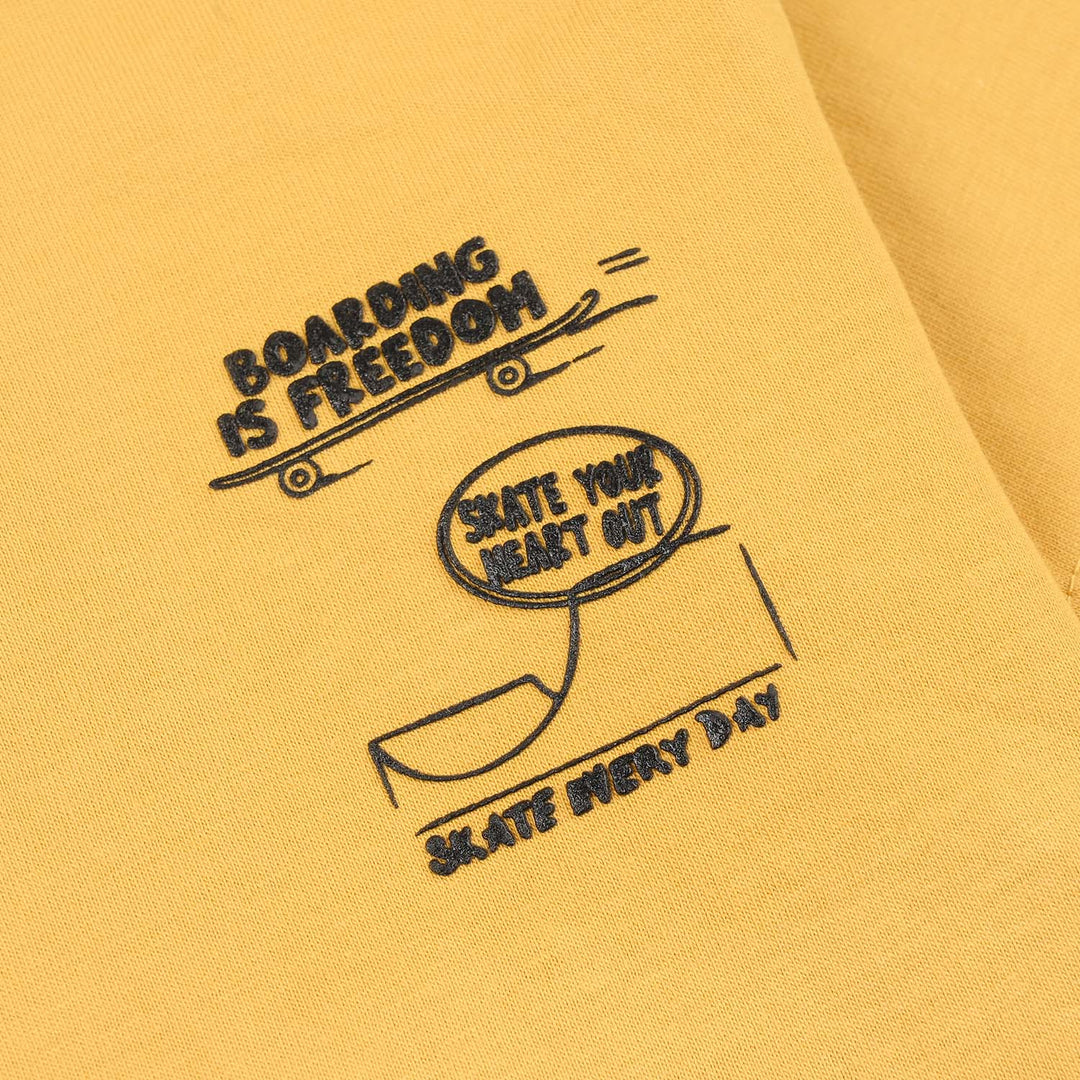 Boys Jersey/Terry T-Shirt (Boarding) – Yellow