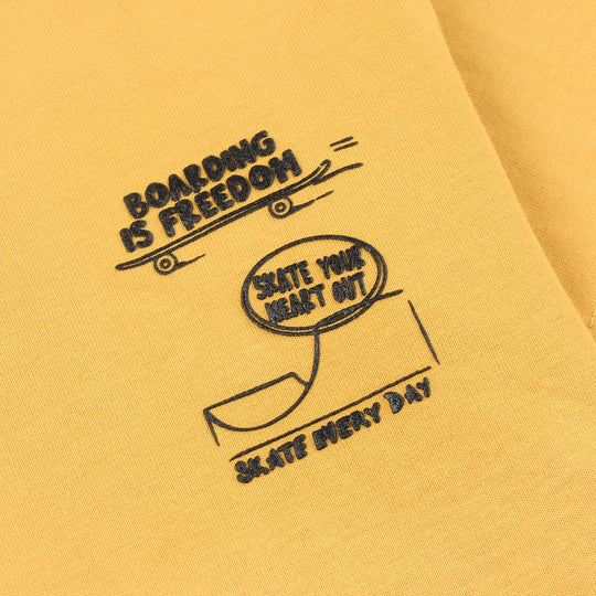 Boys Jersey/Terry T-Shirt (Boarding) – Yellow