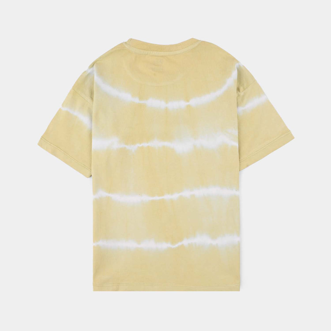 Boys Jersey/Terry T-Shirt (Tie & Dye) - Yellow