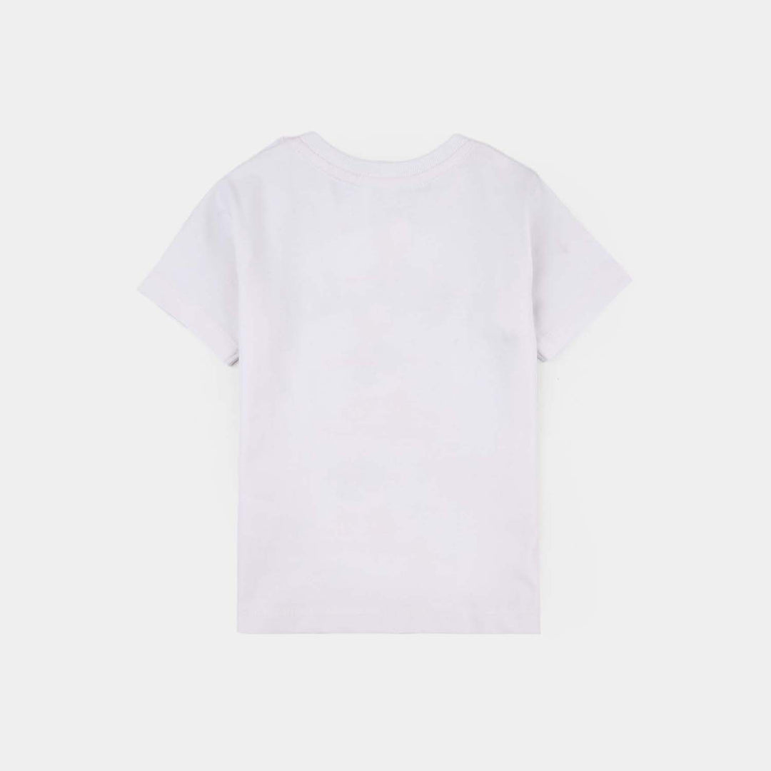 Infant Boys Jersey/Terry T-Shirt - White