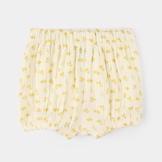 Infant Girls Gauze 2-Piece Suit (Sunflower) - Off White