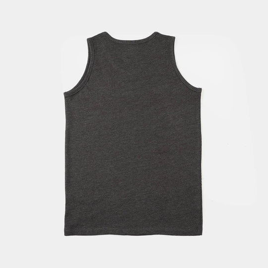 Boys Slub Jersey Sando (Game Mood) – Dark Grey