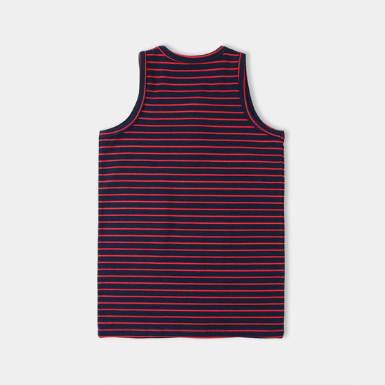 Boys Yarn Dyed Sando Adventure - Navy