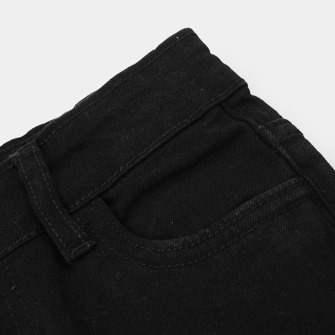Boys Denim Stretch Shorts Basic - Black