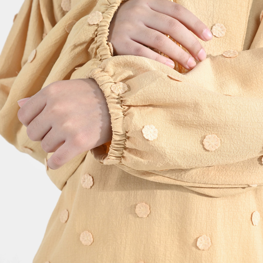 Girls Poly Crinkle Top (Fairy) – Yellow