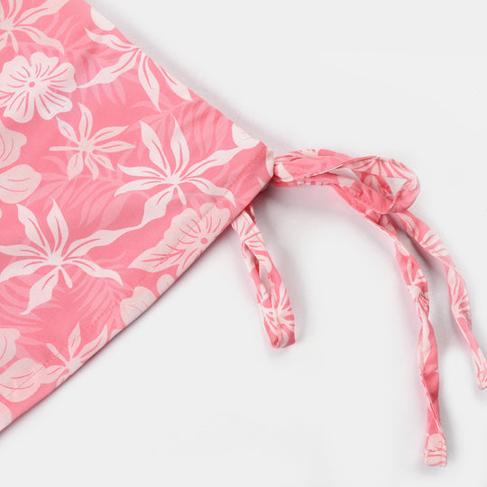 Teens Girls Poly Lawn Casual Top (Mellow) – Pink