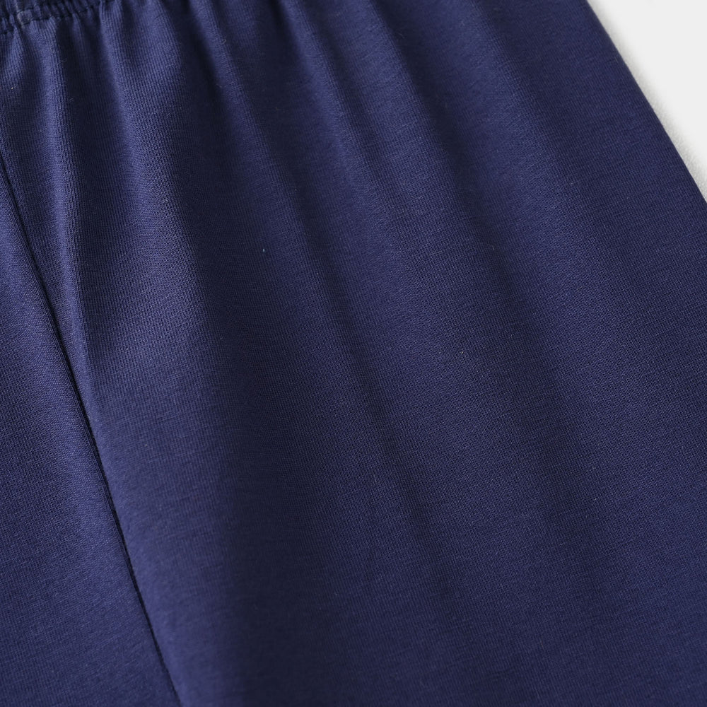 Infant Girls Lycra Jersey Tights - Navy