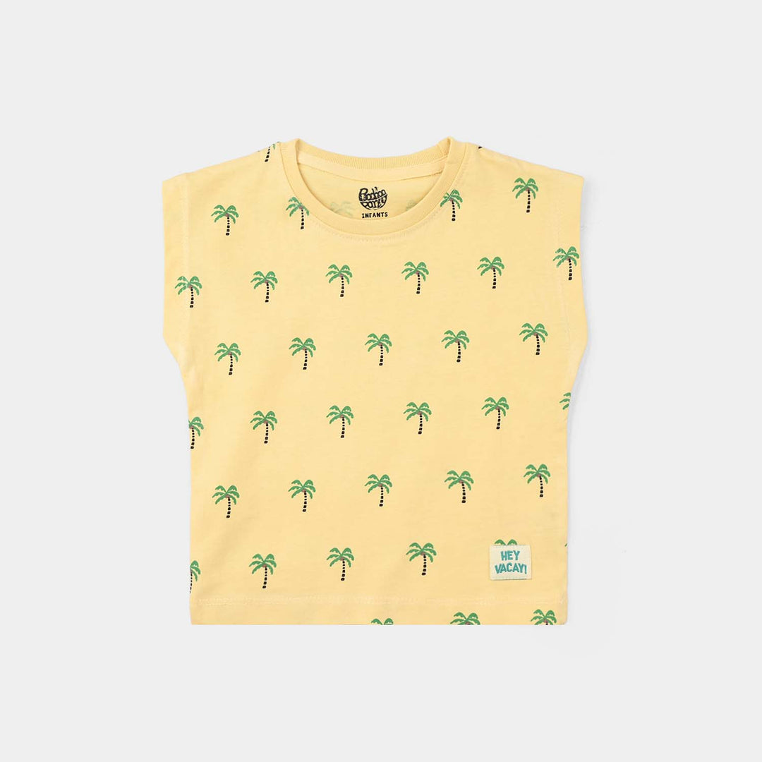 Infant Boys Jersey/Terry Sando (Hey Vacay) - Yellow