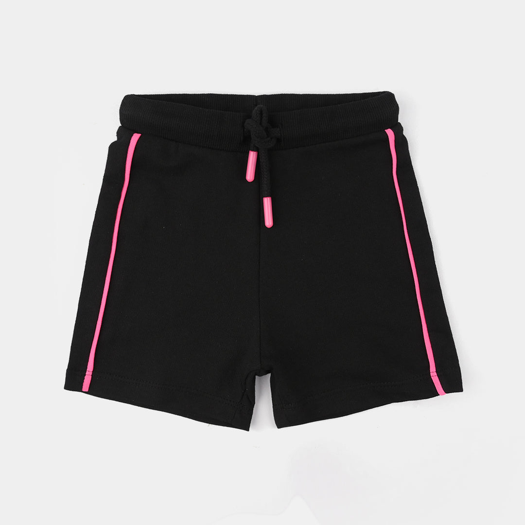 Infant Girls Jersey/Terry Shorts - Jet Black