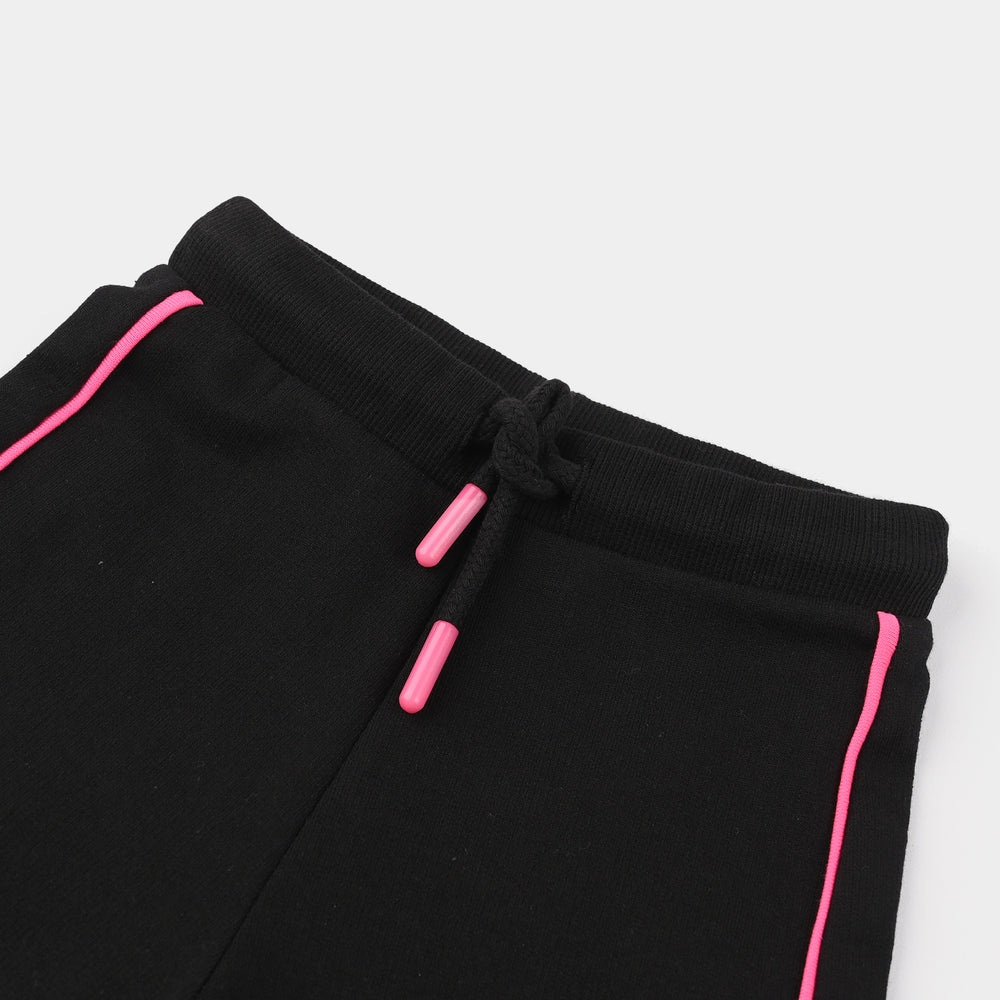 Infant Girls Jersey/Terry Shorts - Jet Black
