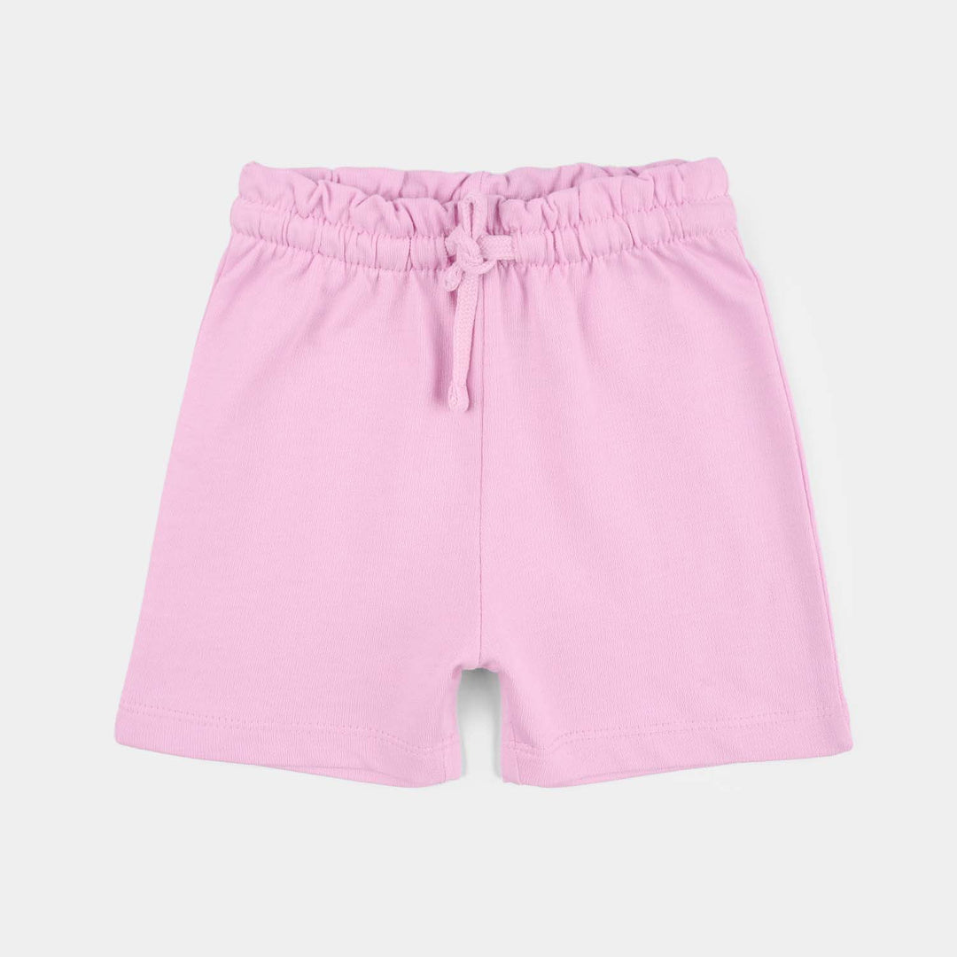 Infant Girls Jersey Terry Shorts (Basic) - Pink