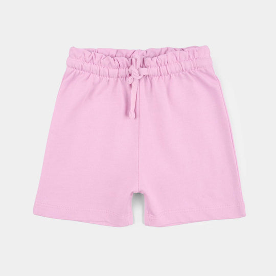 Infant Girls Jersey Terry Shorts (Basic) - Pink