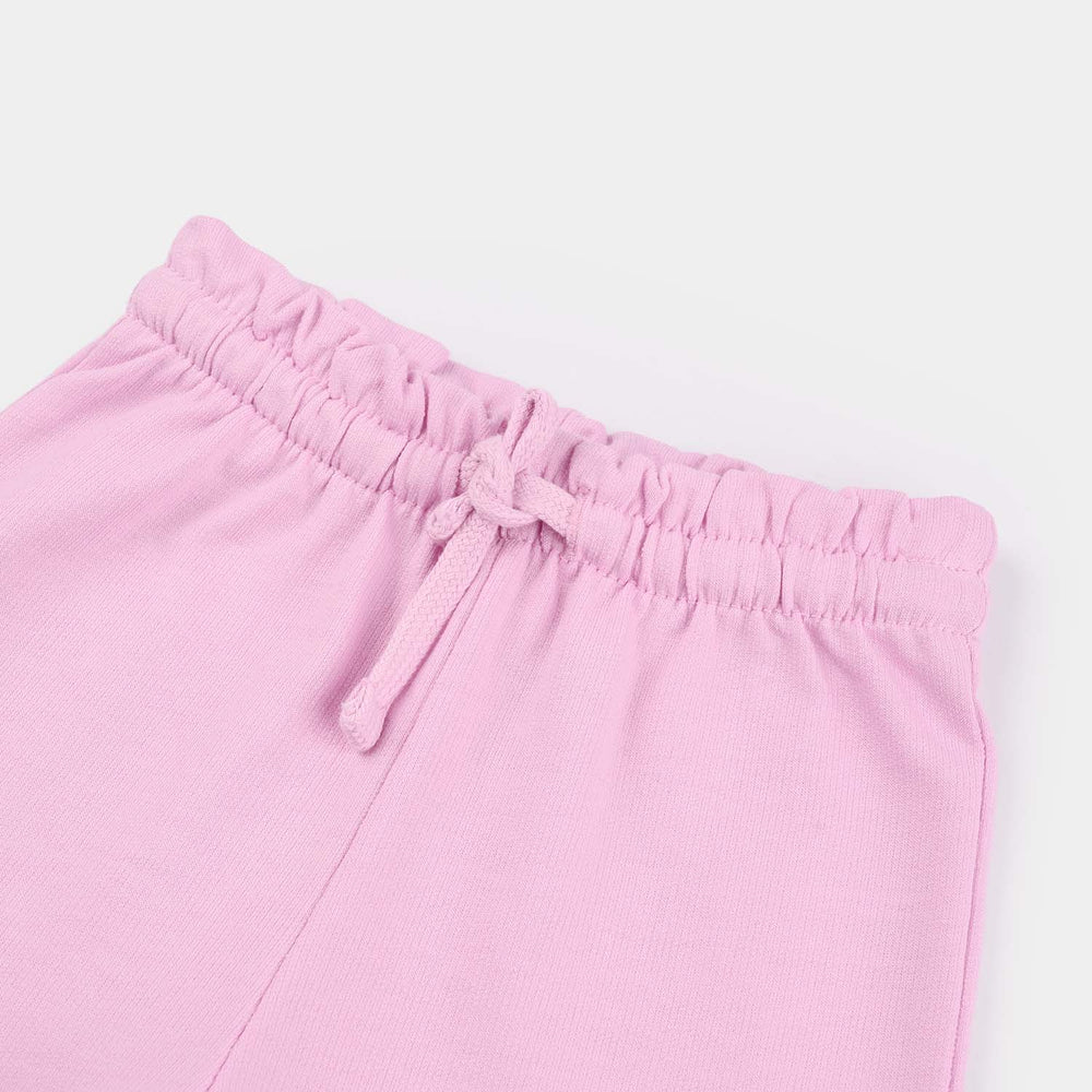 Infant Girls Jersey Terry Shorts (Basic) - Pink