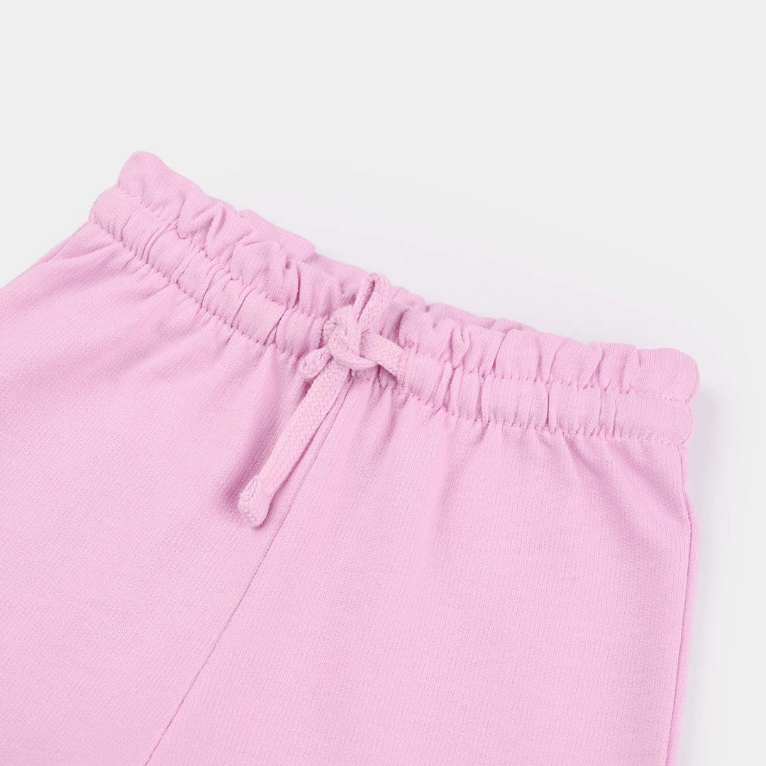 Infant Girls Jersey Terry Shorts (Basic) - Pink