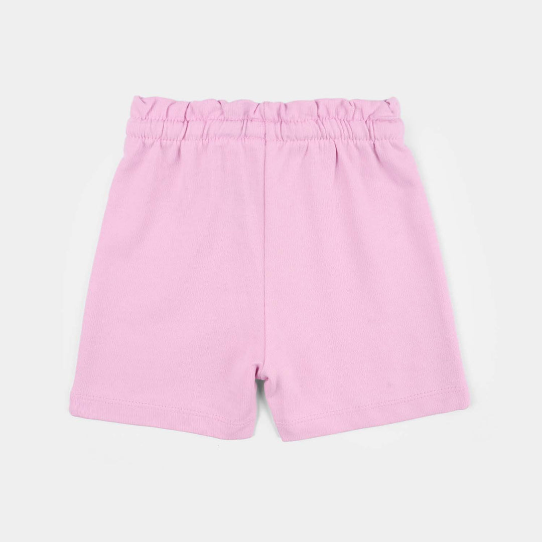 Infant Girls Jersey Terry Shorts (Basic) - Pink