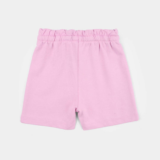 Infant Girls Jersey Terry Shorts (Basic) - Pink