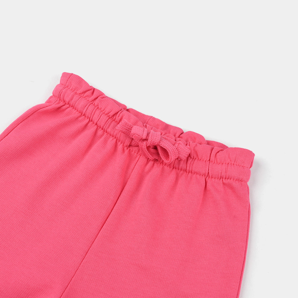 Infant Girls Jersey Terry Shorts (Basic) - Hot Pink