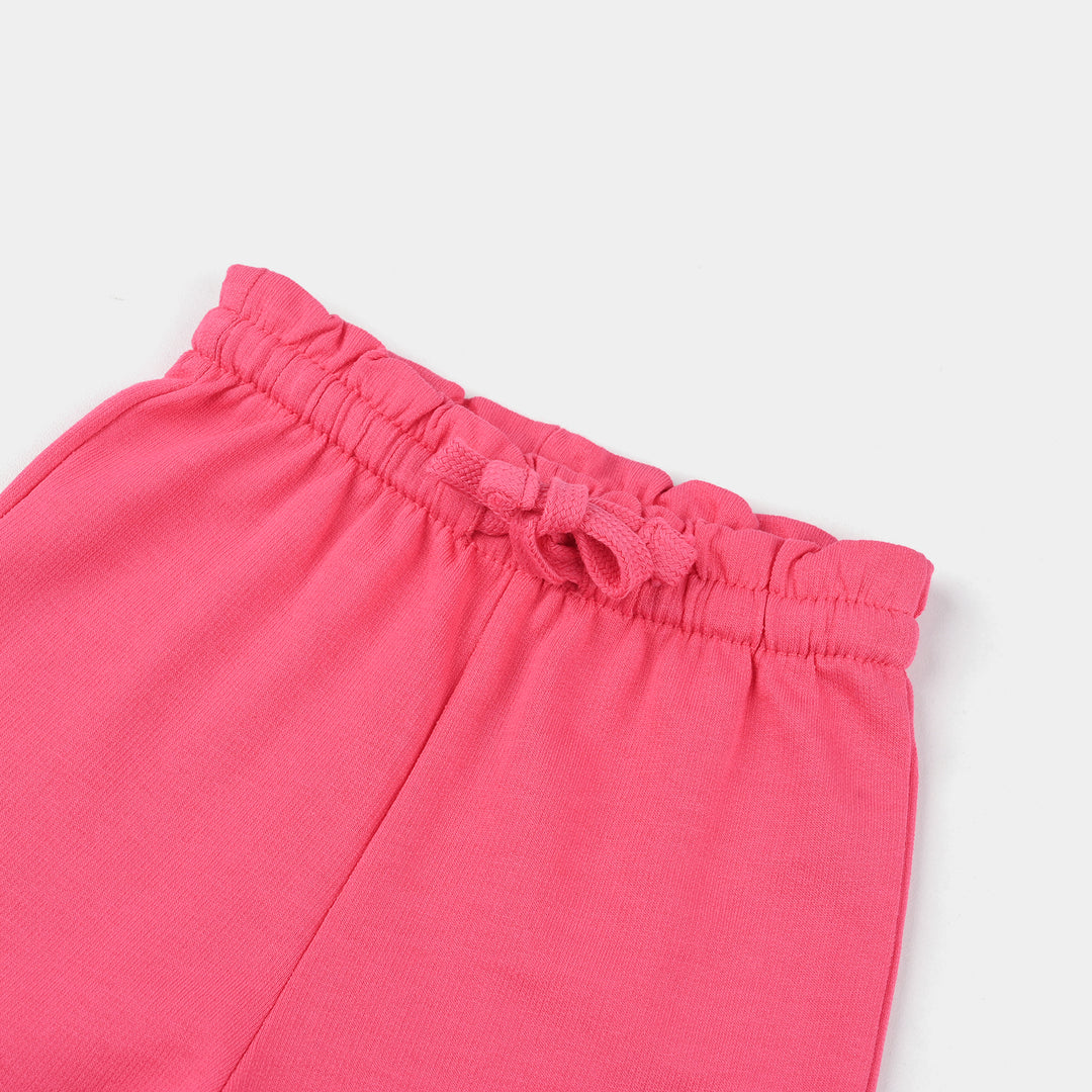 Infant Girls Jersey Terry Shorts (Basic) - Hot Pink