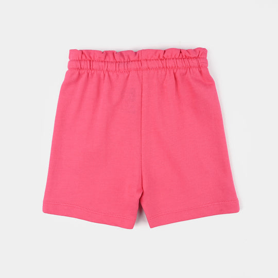 Infant Girls Jersey Terry Shorts (Basic) - Hot Pink