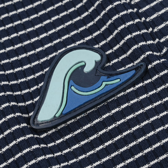Boys Jacquard Shorts (Wave) - Blue