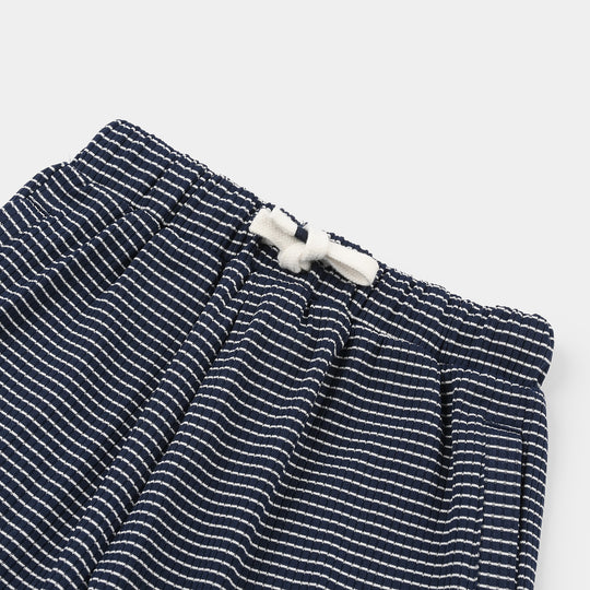 Boys Jacquard Shorts (Wave) - Blue